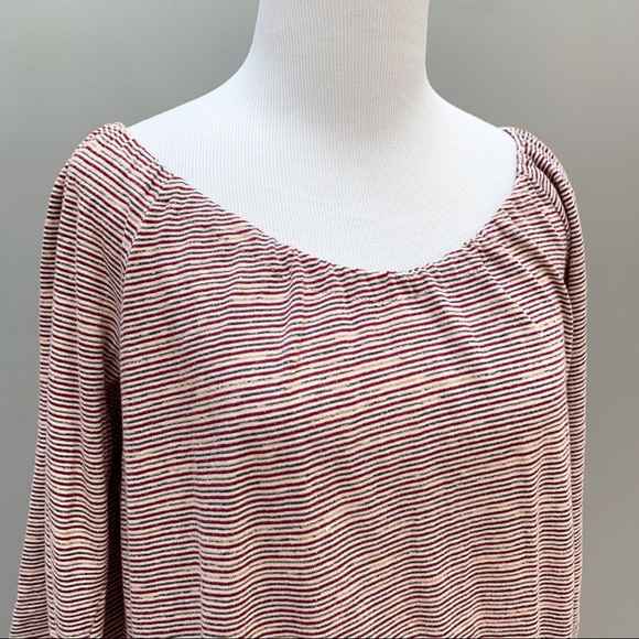 Anthropologie Bordeaux Striped Shirt, S. - Picture 6 of 7